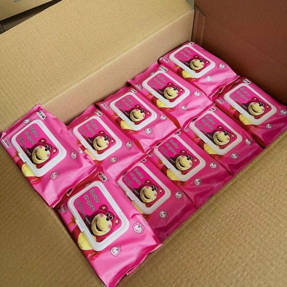 Hcm thùng 32 túi khăn giấy gấu dâu, hàng chuẩn