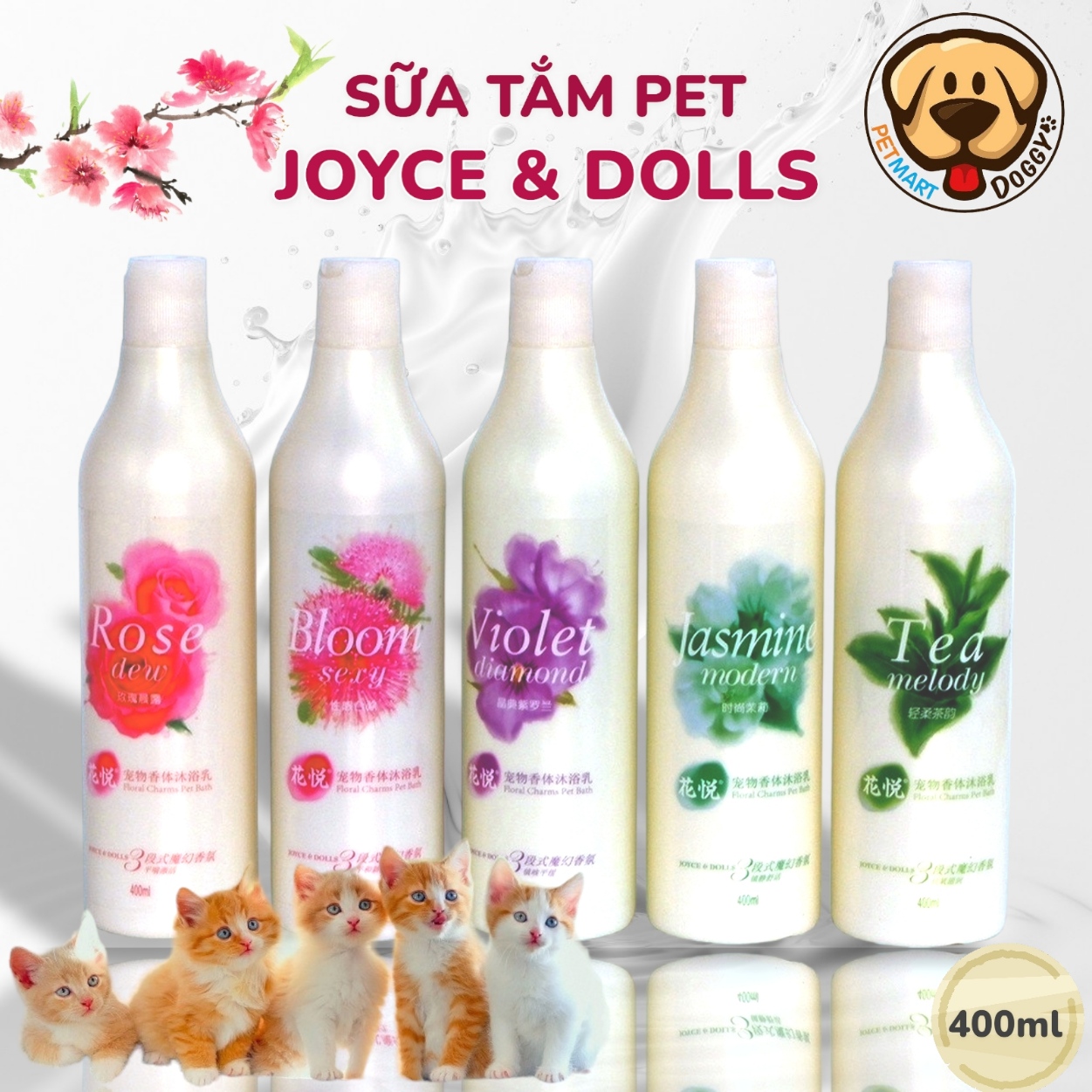 Sữa tắm Joyce&Dolls cho chó - Thơm Sạch Tiện Lợi cho Thú Cưng