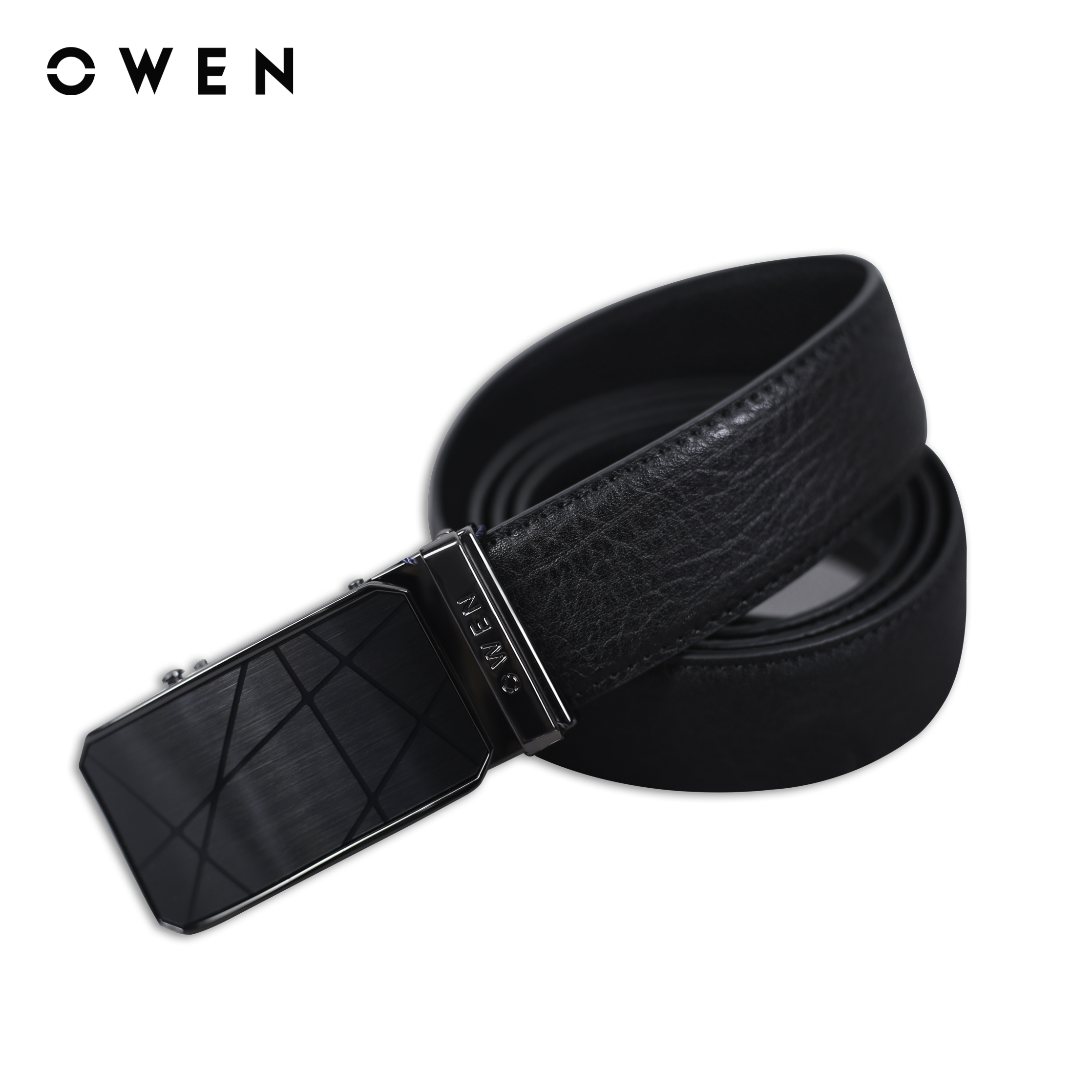 OWEN - Dây lưng BELT233273 màu Đen chất liệu da thật