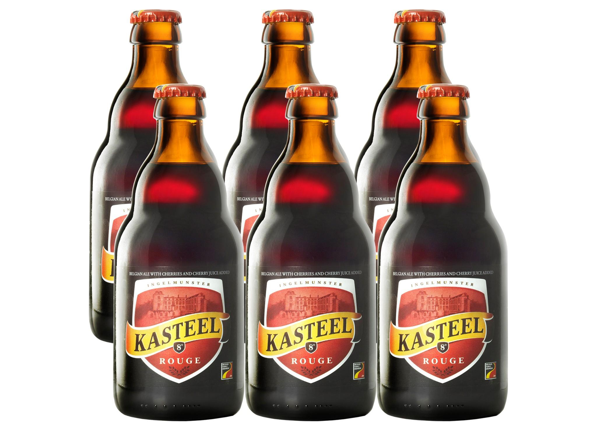 Lốc 6 chai bia kasteel rouge 8% - chai 330ml