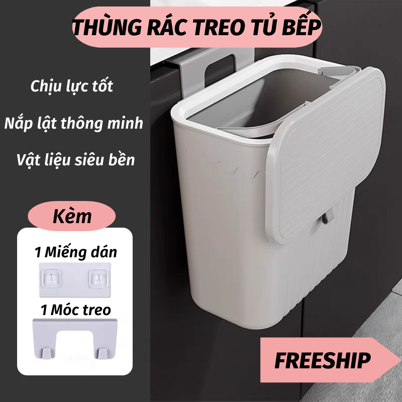 Thùng rác gắn tường thùng rác treo tủ bếp tiện lợi leon store