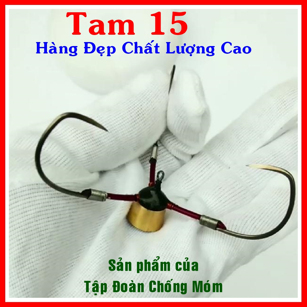 Lưỡi Câu Cá Tam 15 siêu cứng, chuyên dùng săn hàng. Lưỡi câu lục, lưỡi câu chạm, lưỡi tam