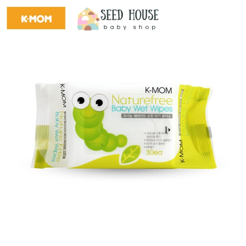 Khăn giấy ướt trẻ sơ sinh gói 30 tờ cao cấp kmom hàn quốc - seed house