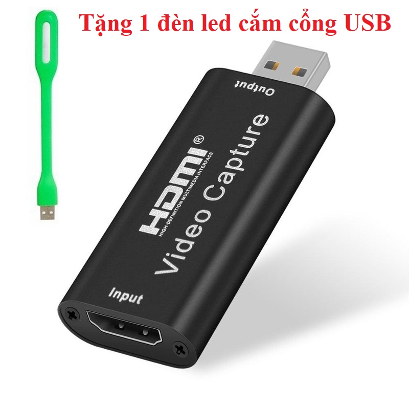 ( Tặng 1 đèn led cắm cổng USB ) HDMI Video Capture USB 3.0 ghi chương trình vào Máy tính