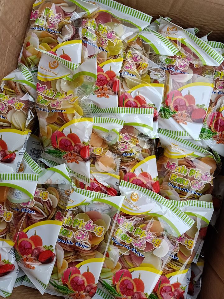 Bánh phồng tôm rau củ sắc màu thơm ngon bé thích mê gói 200g