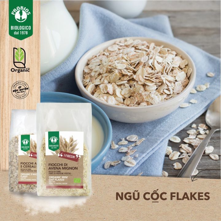 Yến mạch hữu cơ cán mỏng ProBios 500g