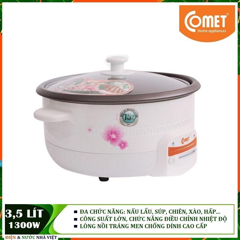 NỒI LẨU ĐIỆN 3,5 LÍT ĐA CHỨC NĂNG COMET CM7731 ( TIỆN DỤNG NẤU LẨU, SÚP, CHIÊN, XÀO, HẤP ... )
