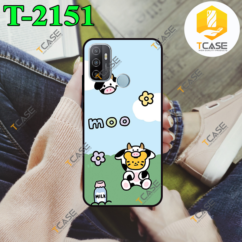 Ốp lưng oppo a53/ a32 2020 in hình bò sữa phần b