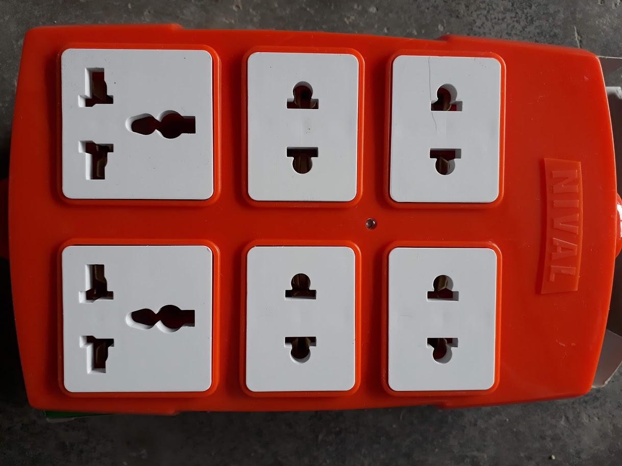 Ổ cắm chịu tải 6000w Nival(loại 6 ổ cắm)