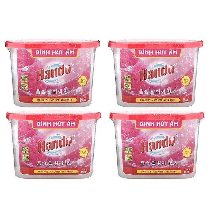 Combo 4 bình hút ẩm hương hoa hồng hando 450ml kl436