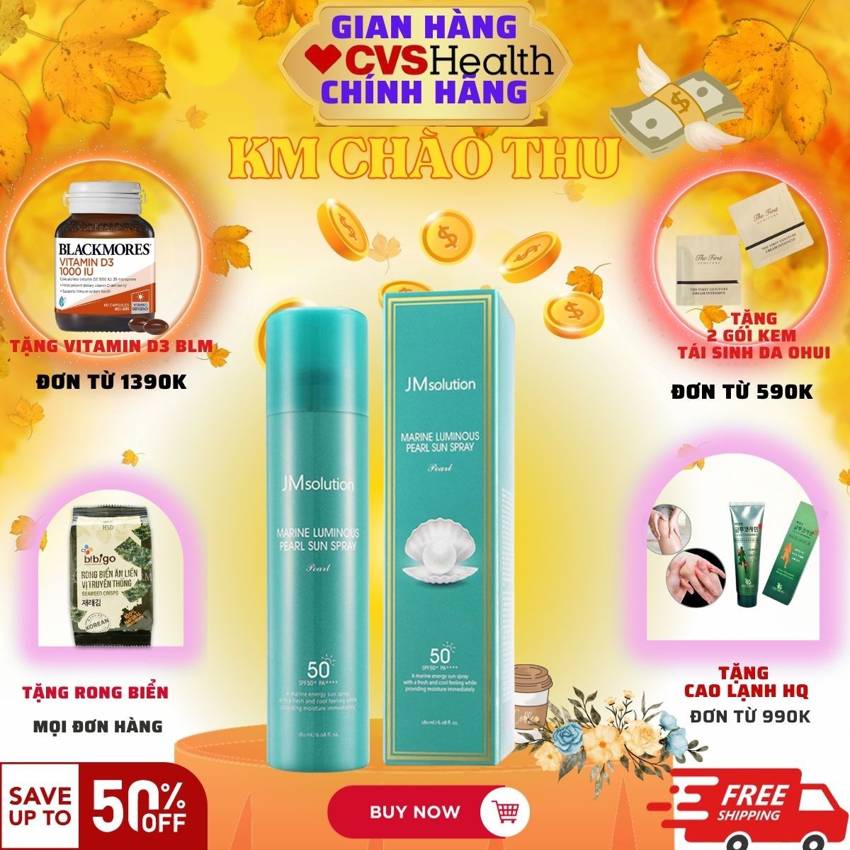 Xịt chống nắng jm solution hàn quốc