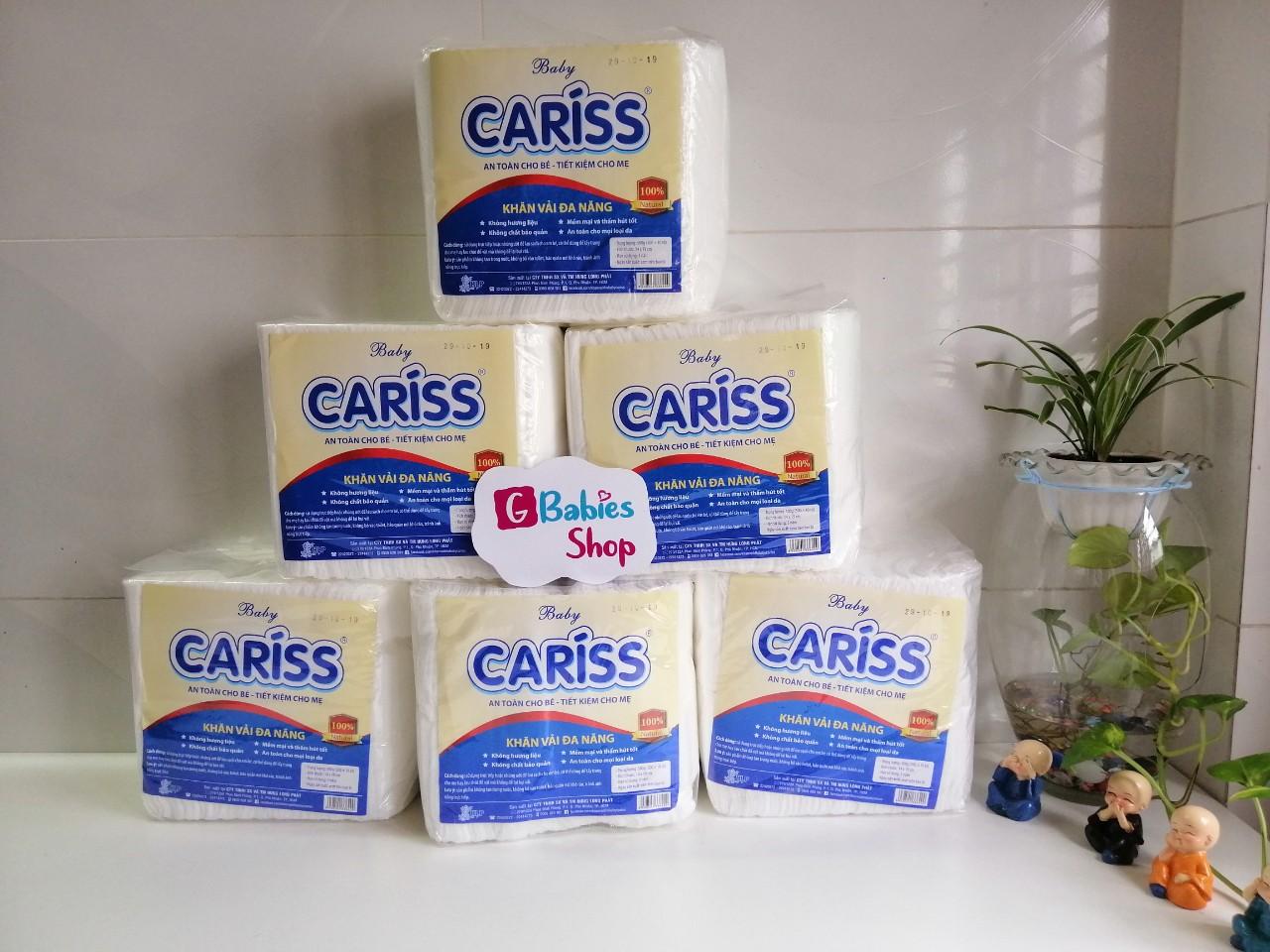 COMBO 2kg 4 gói khăn vải khô đa năng Baby Cariss