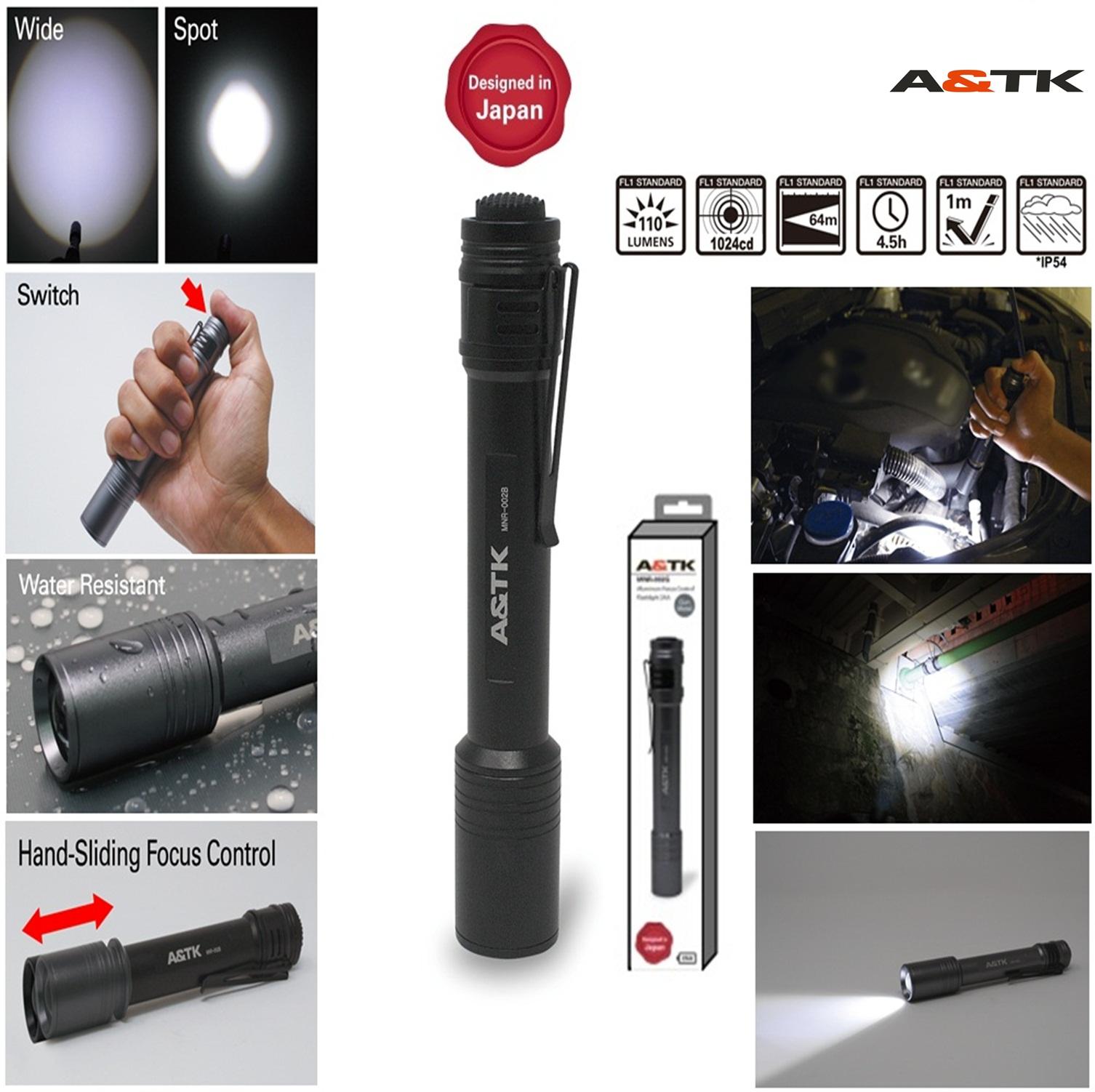 Đèn pin cầm tay cao cấp điều chỉnh được hội tụ a&tk nhật bản – mnr-002b