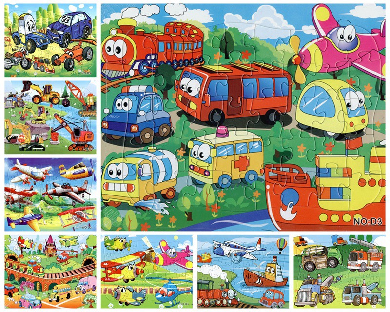 Tranh XẾP HÌNH và TÔ MÀU cho bé khổ A4 , 40 mảnh ghép- Đồ chơi trí tuệ cho bé từ 3 tuổi