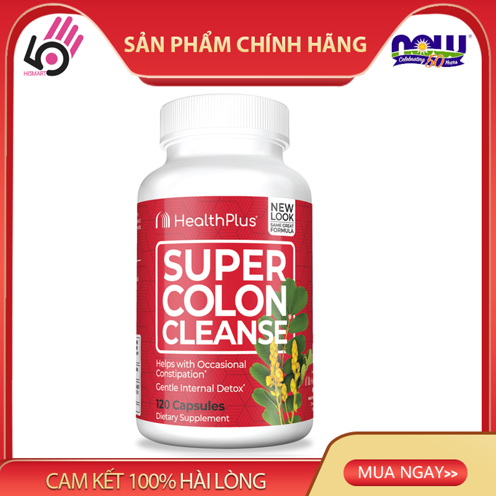 [HCM]Super Colon Cleanse Health Plus - Detox đường ruộtlàm sạch đại tràng hỗ trợ tiêu hóa dễ dàng 120 viên