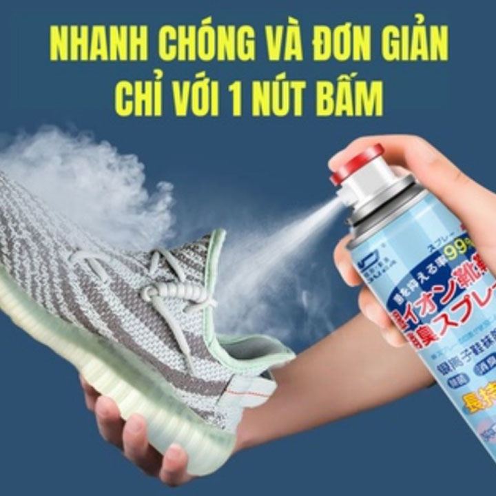 Lọ/Bình/Chai Xịt Khử Mùi Giày Công Nghệ NANO BẠC bình sịt Mùi Dịu Nhẹ 260ml- 360ml khử Mùi Hôi Giày Dép Chân Tủ Giày
