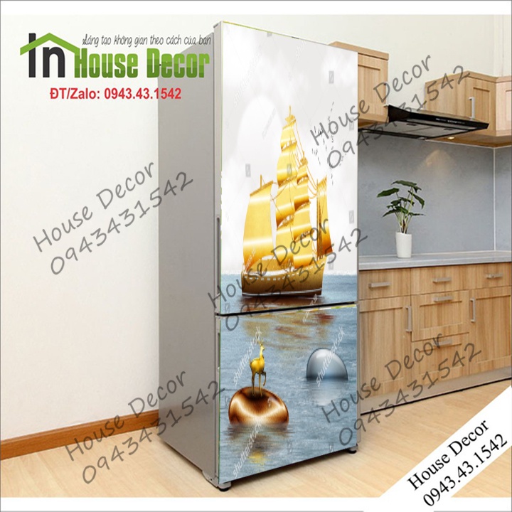 Decal dán tủ lạnh siêu dễ thương - Miếng dán Cửa Tủ Lạnh chống thấm cao cấp 1730812993