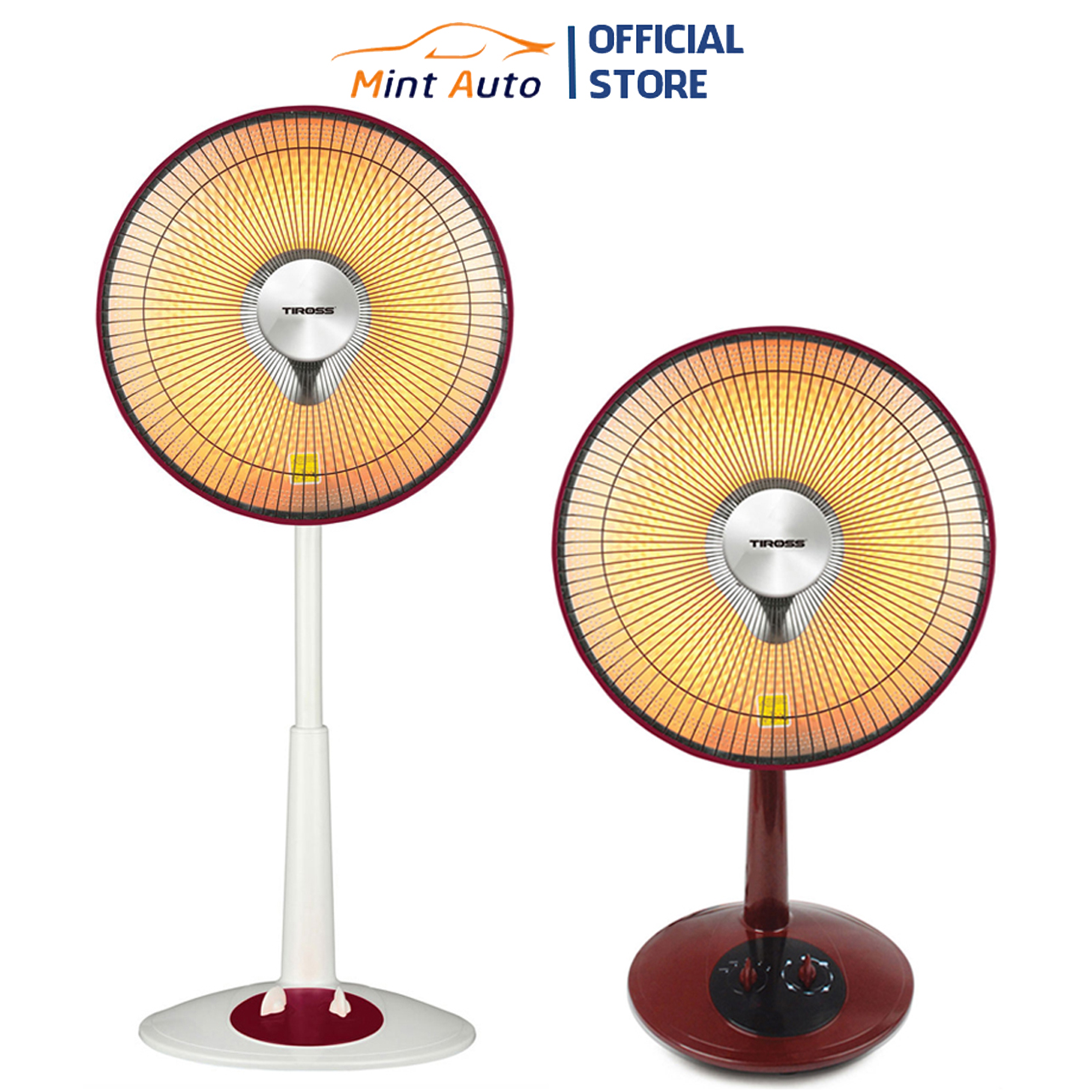 Quạt sưởi halogen tiross ts929 - công suất 1000w - có 2 mức nhiệt độ - hàng chính hãng - bảo hành 12 tháng