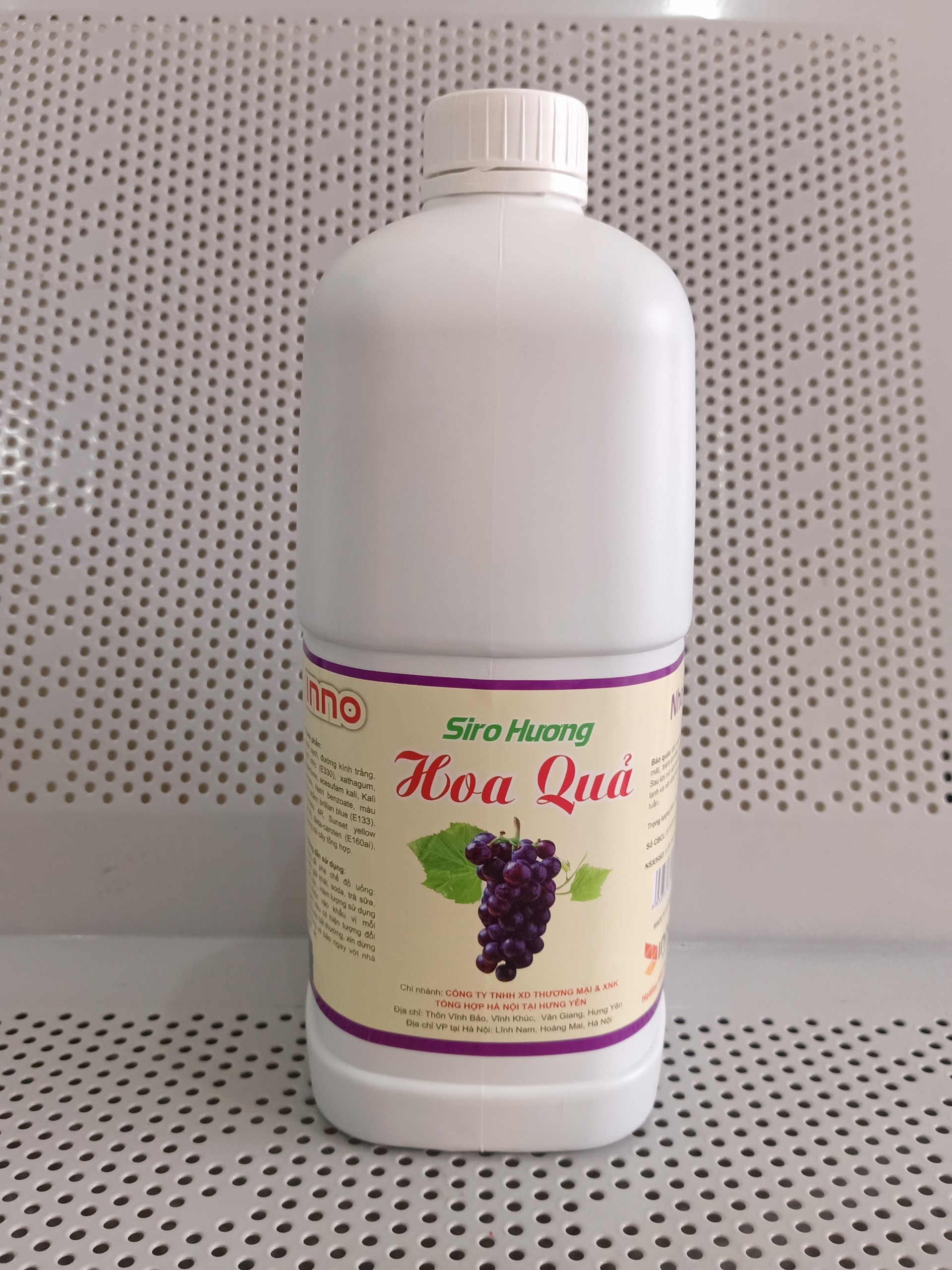 Siro hoa quả can vuông 2lít vị Nho