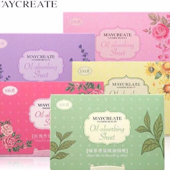 Set 5 gói giấy thấm dầu maycreate nội địa trung gói 100 tờ