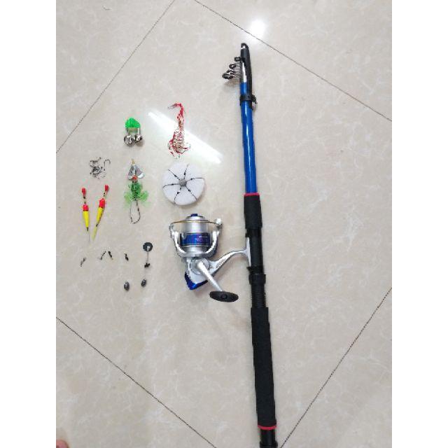 Xả kho Bộ cần câu cá 2m4 2m7 3m máy 4000 cuốn sẵn cước. Kích thước chính xác của sản phẩm này là: 2m7