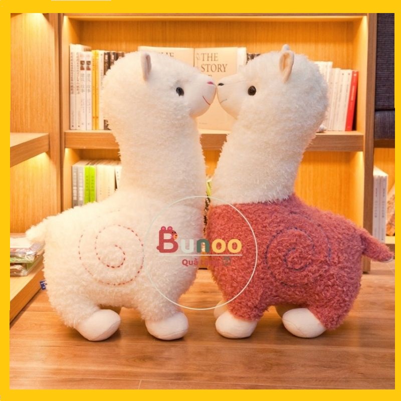 (Size Lớn) Gấu Bông Đáng Yêu Lạc Đà Alpaca Lông Xù Kích Thước 65-80cm Bunoo Shop