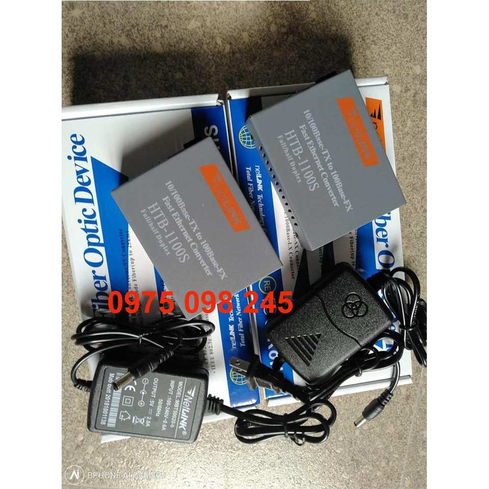 Cặp converter ab chuyển đổi quang điện ftth 1100s 2fo