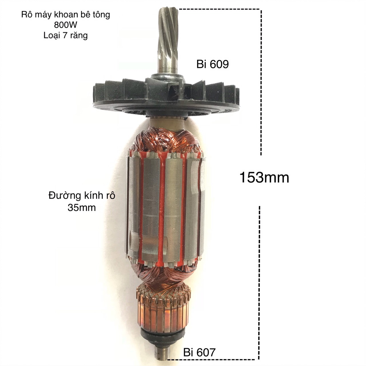 Rô to khoan bê tông 3 chức năng 800w/ loại 7 răng