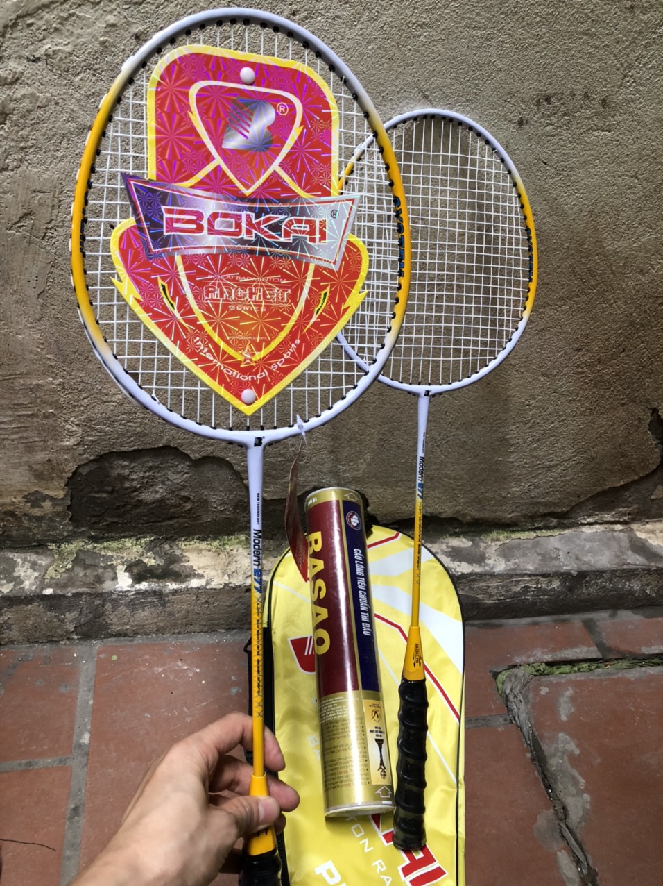 Combo bộ 2 cây Vợt Cầu Lông Bokai 277 chính hãng tặng ngay hộp Cầu Ba Sao 10 quả