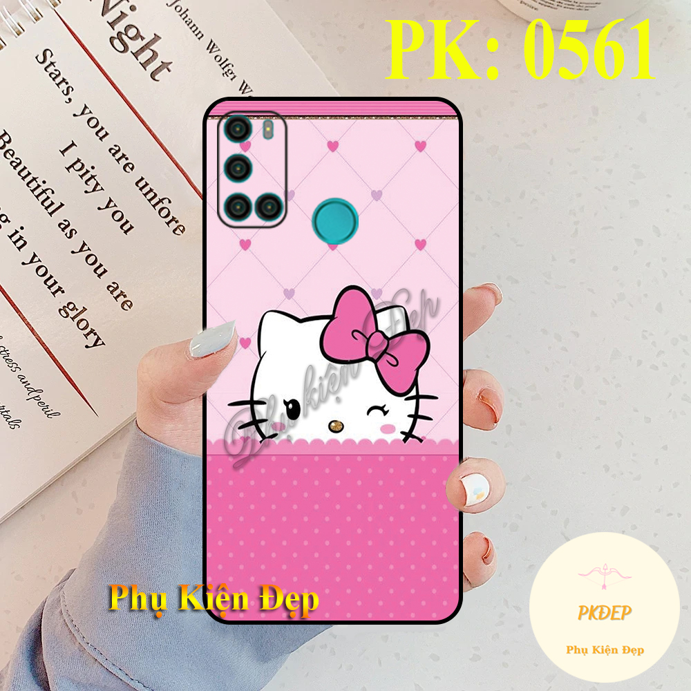 [HCM]Ốp lưng Vsmart Joy 4 dẻo đen in hình mèo hồng cute dễ thương