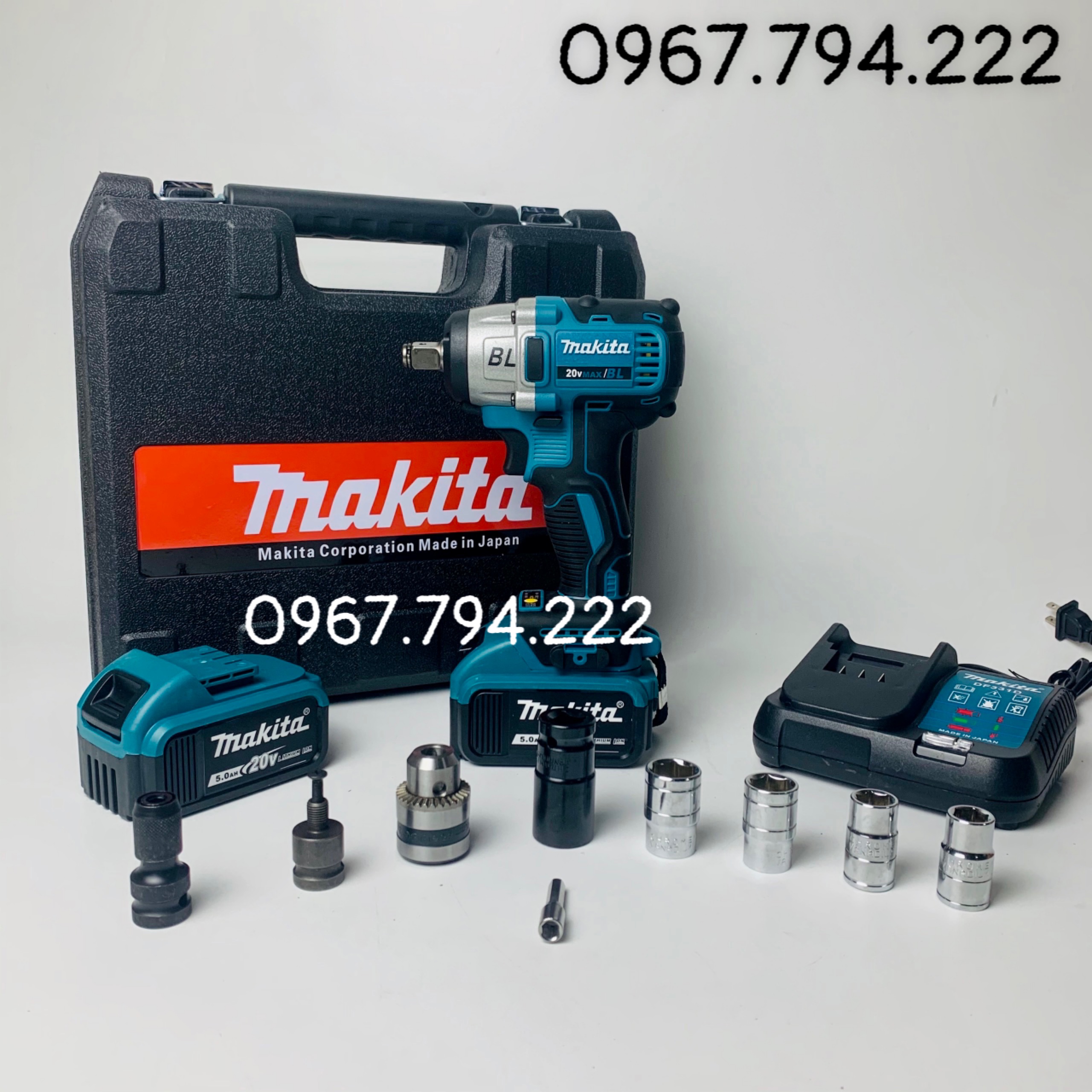 Máy khoan pin, Máy Siết Bulong MAKITA 20V - Hàng Cao Cấp Lõi Đồng Không Chổi Than, 3 Đèn Led Trợ Sáng , Máy khoan pin , máy bắn vít , máy mở bulong