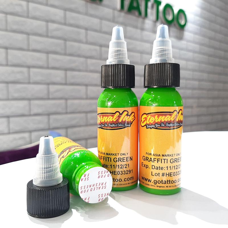 Mực xăm hình enternal ink graffiti green 30ml