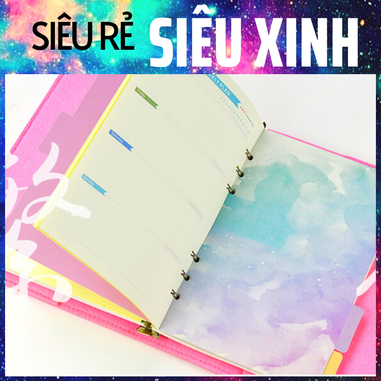 Tab Phân Trang galaxy flower A5 cho Sổ Còng/Sổ Planner