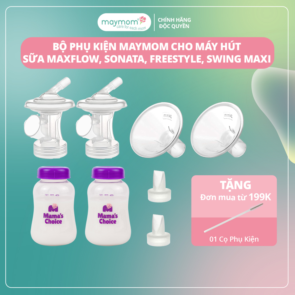 Phụ Kiện Hút Sữa Maymom Dùng Cho Bình Sữa Cổ Hẹp, Phụ Kiện Thay Thế Máy Medela MaxFlow, Sonata, Freestyle, Swing Maxi, Freestyle Flex Nhiều Size Phễu