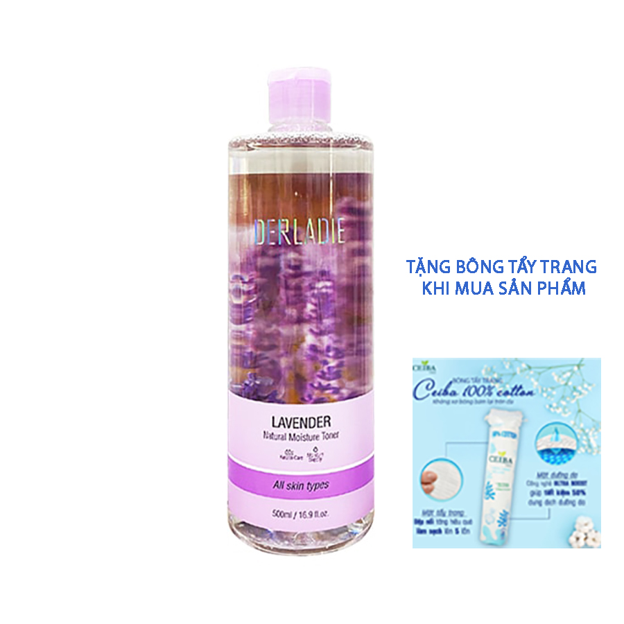 Nước hoa hồng cấp ẩm hiểu quả cho da derladie lavender natural moisture toner - Jenahouse