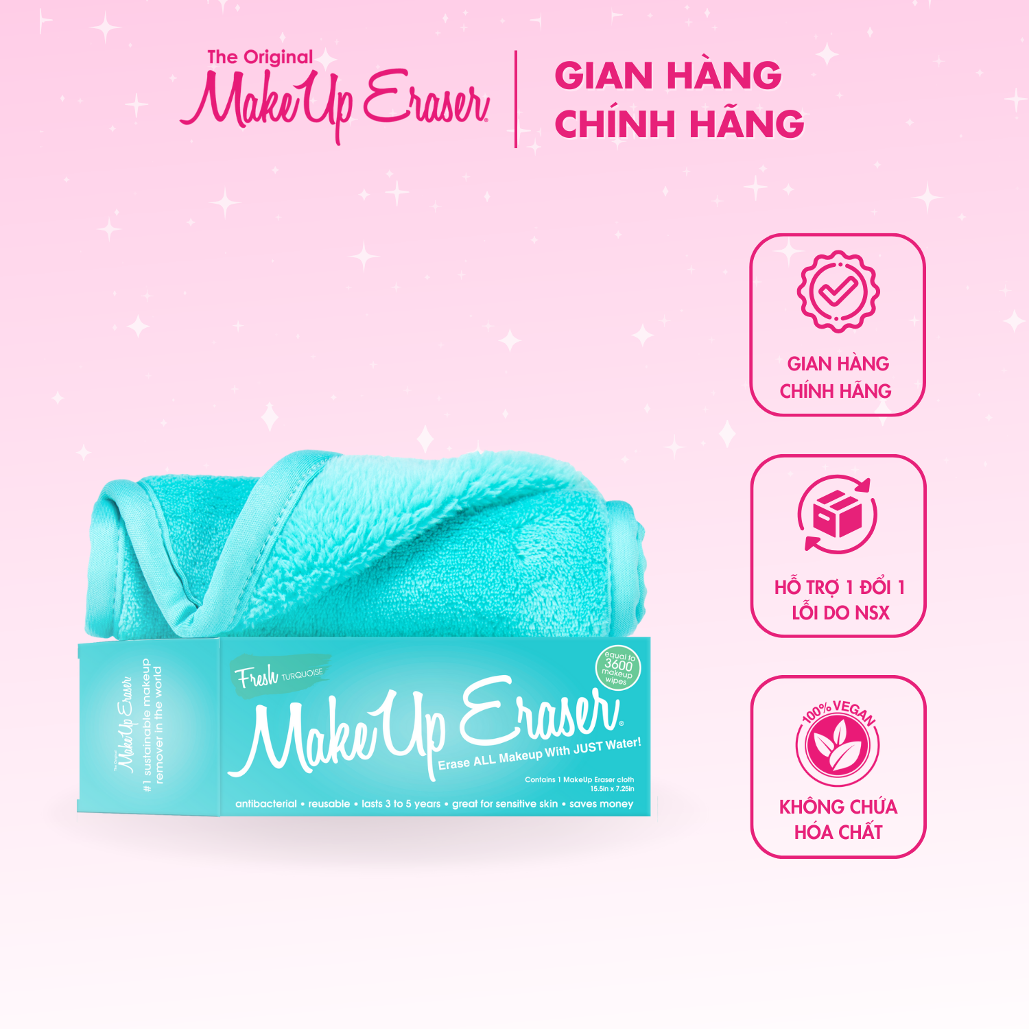 Khăn tẩy trang MakeUp Eraser Fresh Turquoise