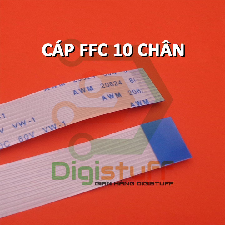 Cáp dẹt 10 chân AWM 20624 80C 60V VW-1