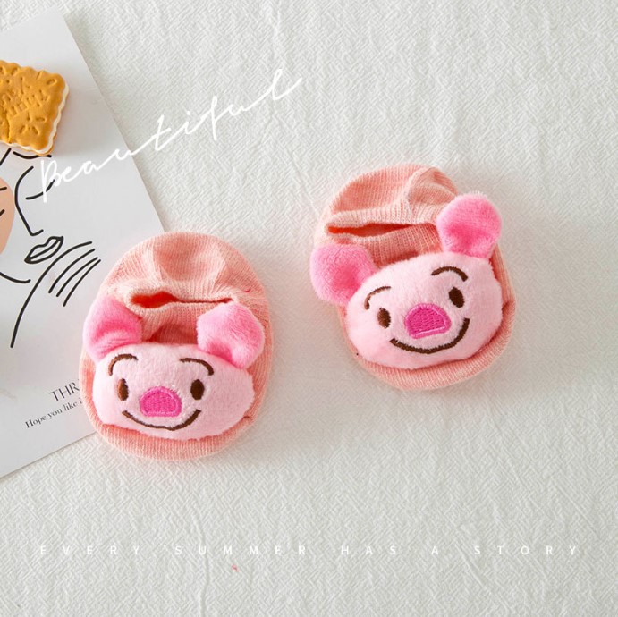Vớ cổ ngắn cho bé sơ sinh [0-12 tháng] thiết kế 3D con vật hoạt hình xinh xắn chống trượt ngộ nghĩnh cho bé trai bé gái Pocokids