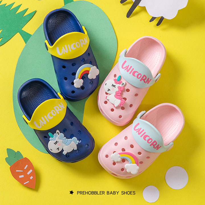 Dép sục cho bé hình unicorn siêu nhẹ- chống trượt- siêu mềm- dép cho bé- dép sục- dép crocs