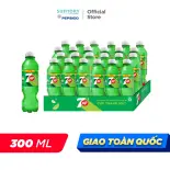 [SALE 8.8] Thùng 24 Chai Nước Ngọt Có Gaz 7Up (300ml/chai)