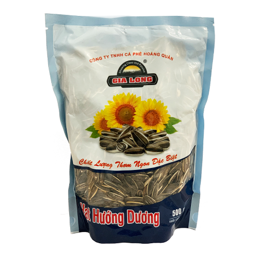 [HCM]HẠT HƯỚNG DƯƠNG  thương hiệu Gia Long túi 500g (ăn vặt biếu tặng mùa Tết) hạt to đều