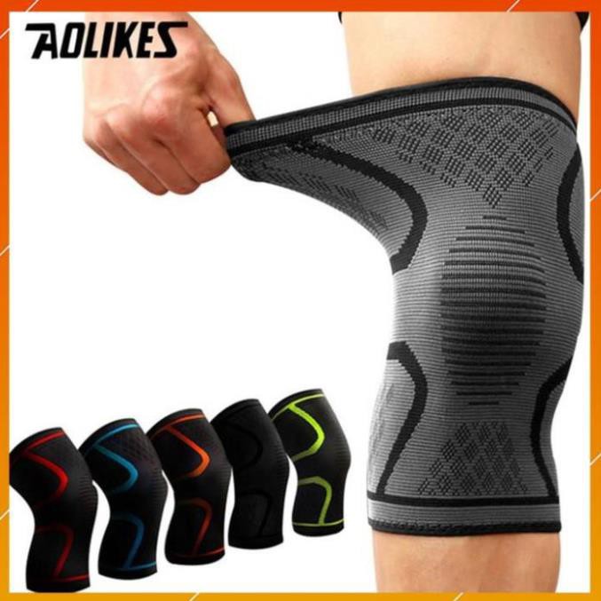 Bó Gối Thể Thao Bảo Vệ Đầu Gối Chống Trượt Thoáng Khí Aolikes  AL 7720 - 7718 ( 2 chiếc )  Có Đai Quấn Bảo Vệ Khớp Gối