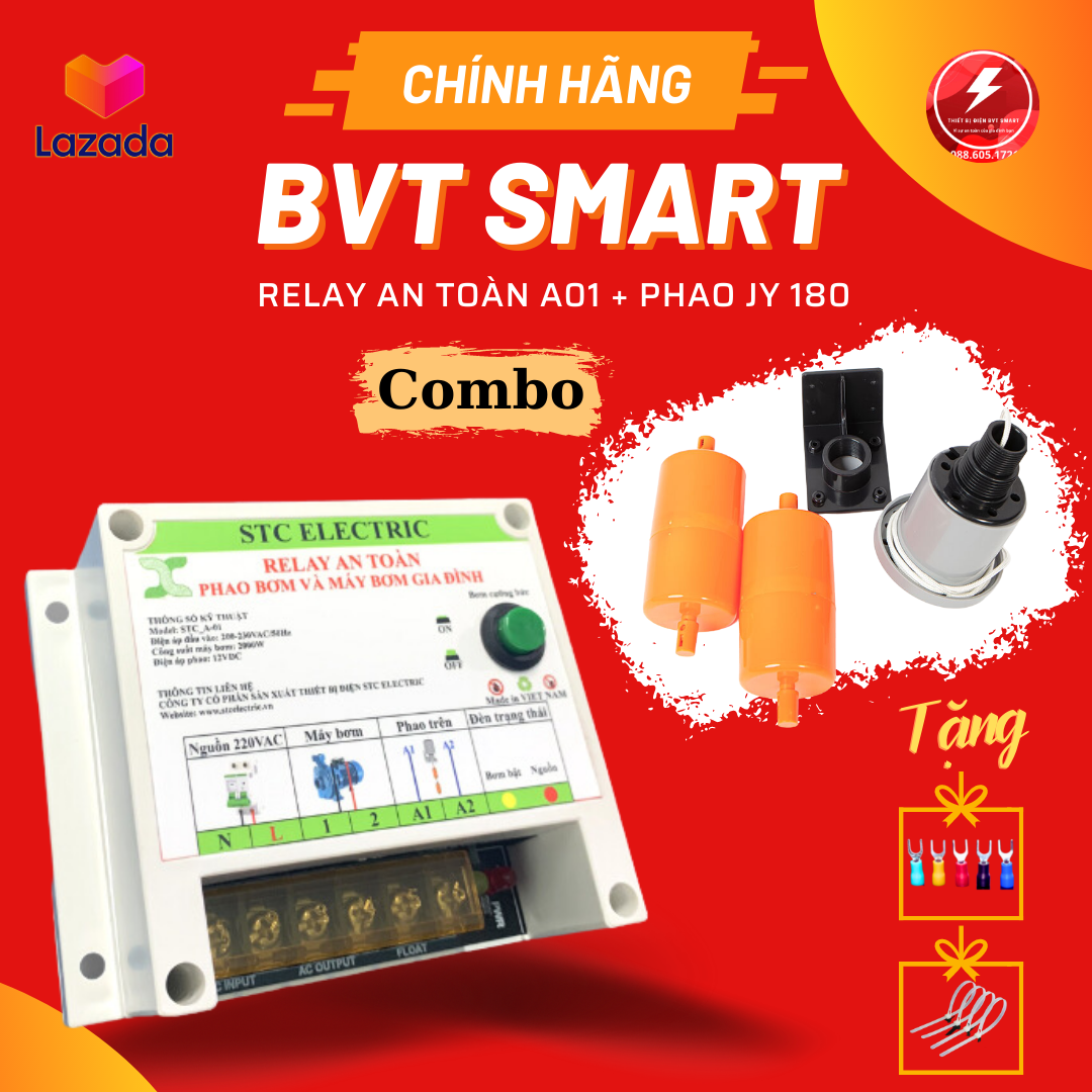 FREESHIP Ro le an toàn và phao điện jy 180 chính hãng bộ chuyển nguồn 220v sang 12v an toàn đa năng cho gia đinh Việt, relay đóng ngắt tự động thiết bị máy bơm,
