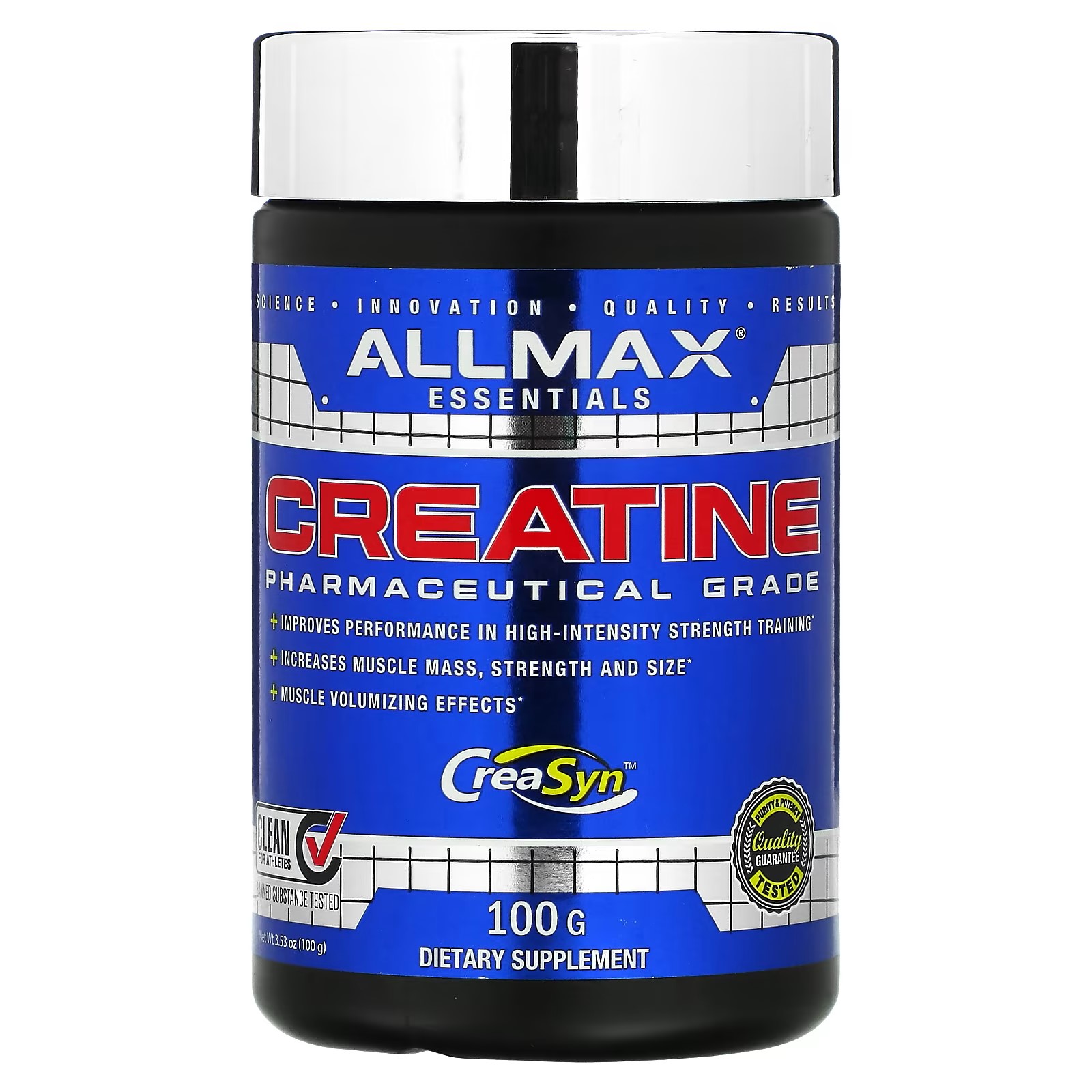 Allmax USA, Creatine 3.53 oz 100 g, hiệu ứng tăng cơ HSD 04 2025