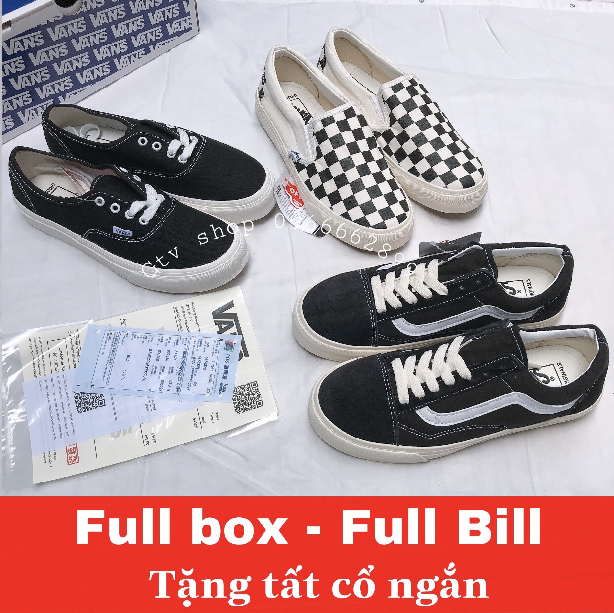 Chuẩn 1.1, full box-full bill, tặng tất - giày thể thao nam nữ vans vault 1/1.