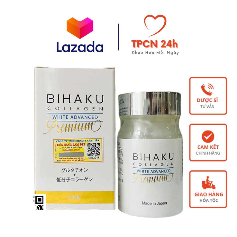 Bihaku Collagen Premium - Viên uống hỗ trợ trắng da