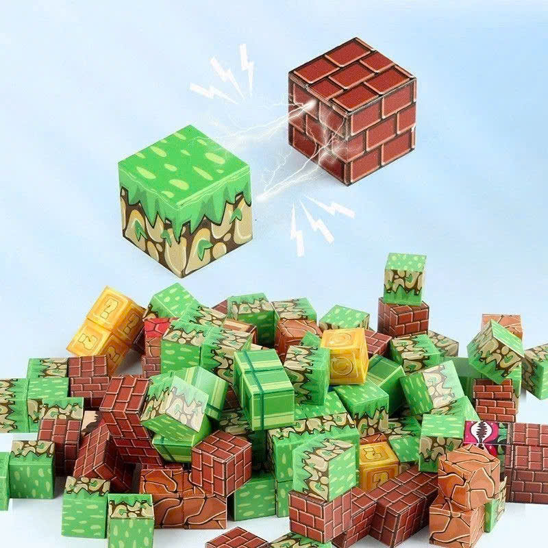Minecraft DIY Đồ chơi khối từ tính khối xây dựng mô hình giáo dục trẻ em giao ngẫu nhiên