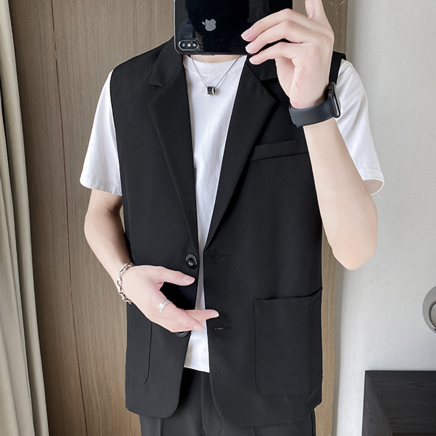 Áo gile nam form rộng phong cách Hàn Quốc năng động trẻ trung N47