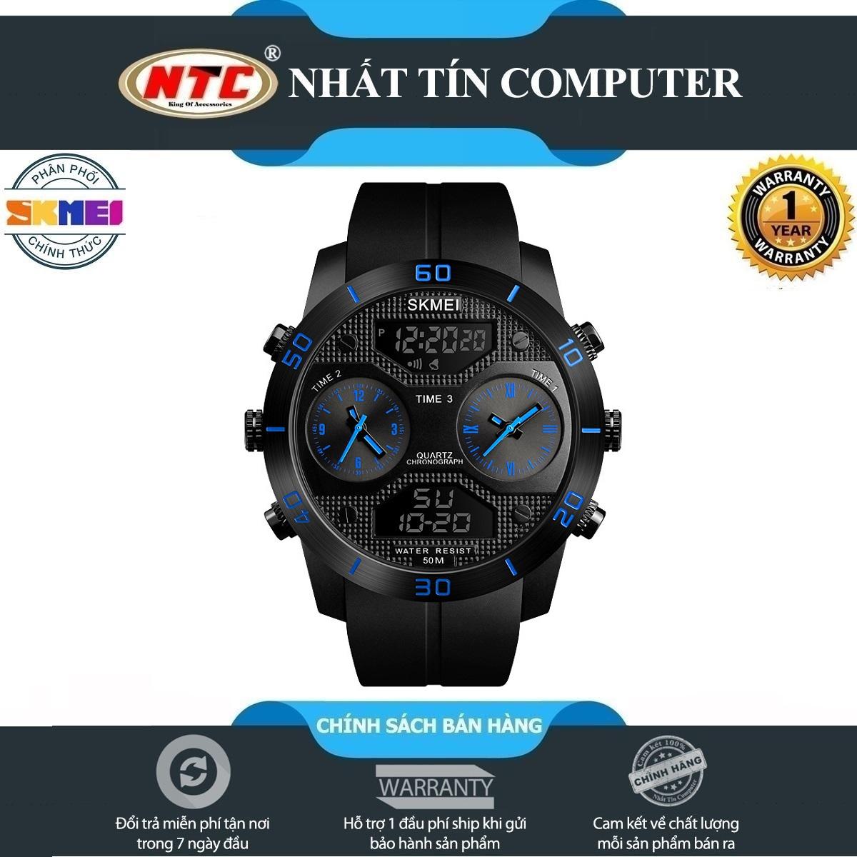 Đồng hồ thể thao nam SKMEI 1355 (dây khớp nhựa chạy kim và điện tử chống nước 5ATM) - Nhất Tín Computer