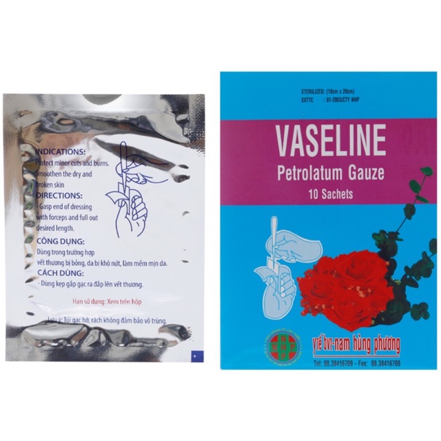 Gạc Vaseline đắp bỏng vết thương